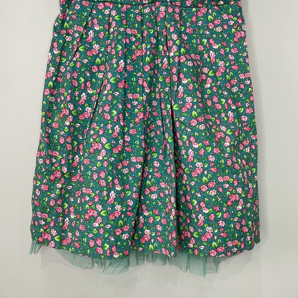 FARM Rio floral sleeveless lace detail tule hem fit and flare mini dress - Picture 3 of 15